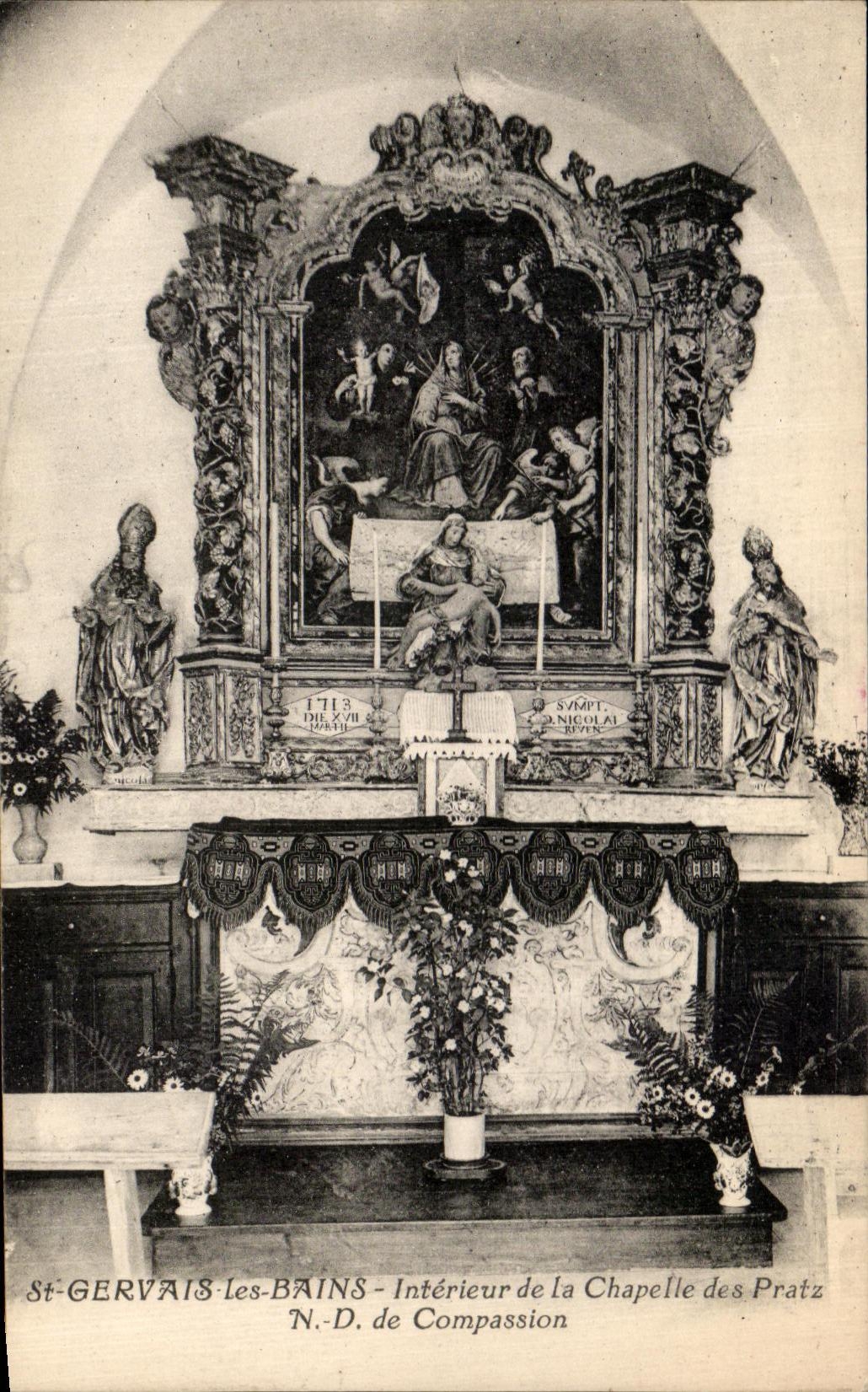 St-Gervais-les-Bains — Intérieur de la Chapelle des Pratz — N.D. de Compassion