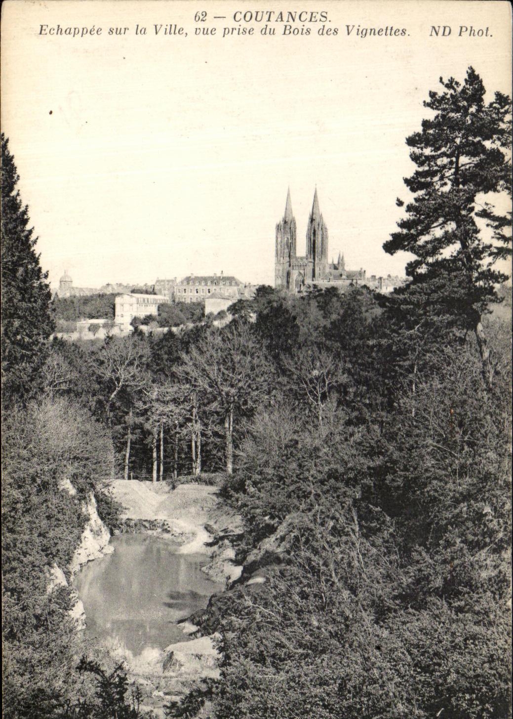 Coutances — Vue prise du Bois des Vignettes — ND Phot.
