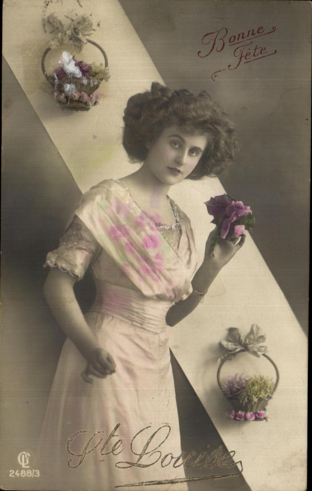 CPA Fantaisie Femme ste louise 