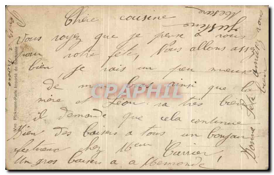 CPA Fantaisie Femme ste louise  — Verso