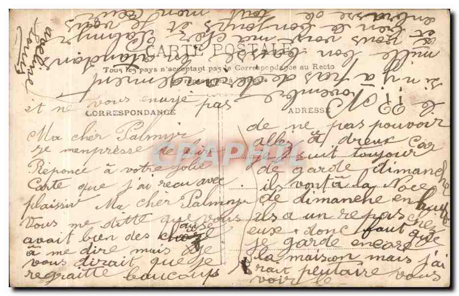 CPA Fantaisie Femme  — Verso