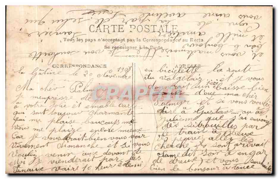 CPA Fantaisie Femme  — Verso