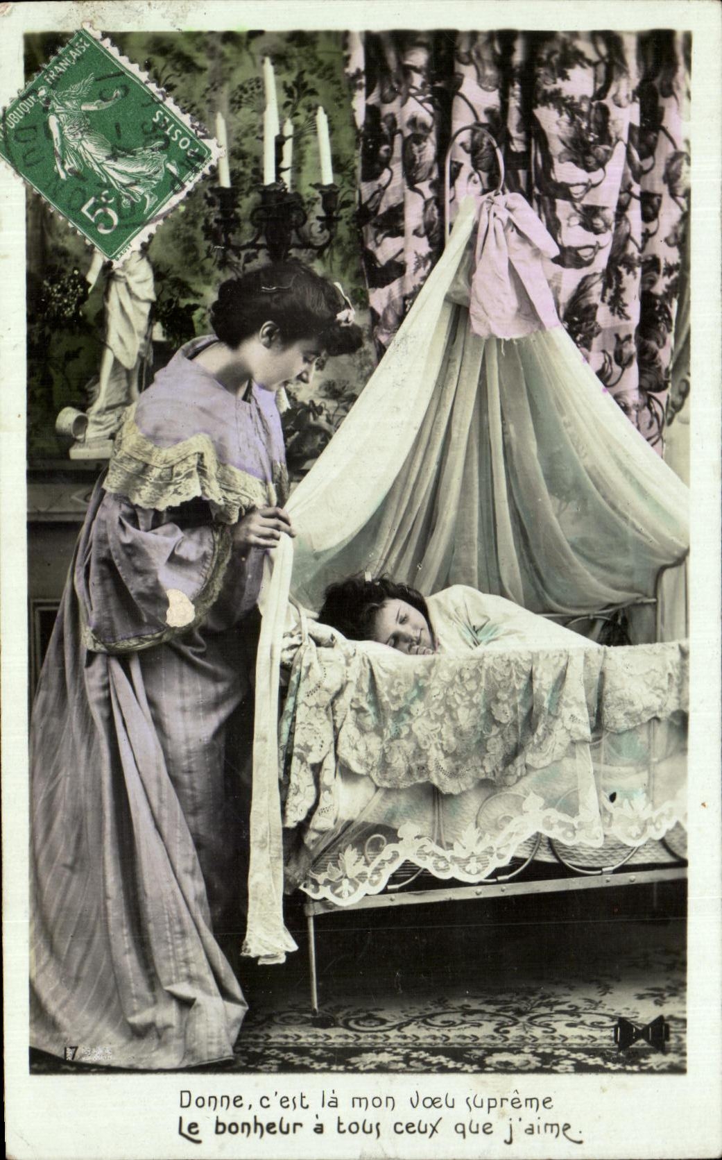 CPA Fantaisie Femme et enfant