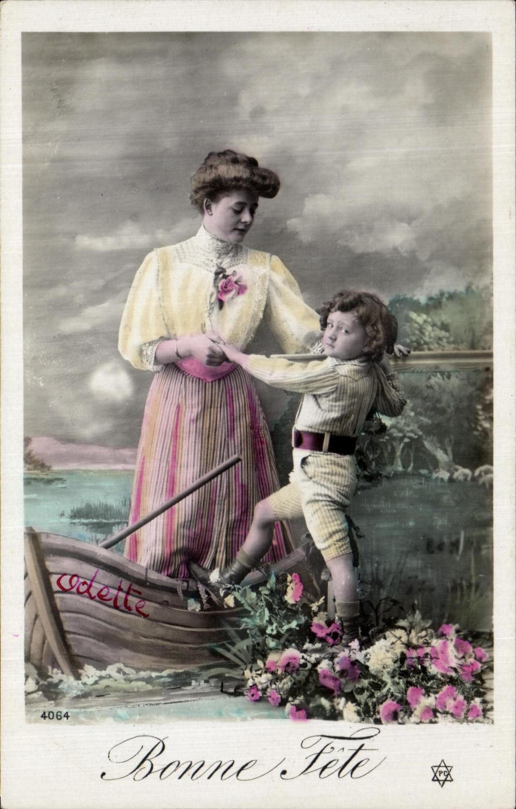 CPA Fantaisie Femme et enfant