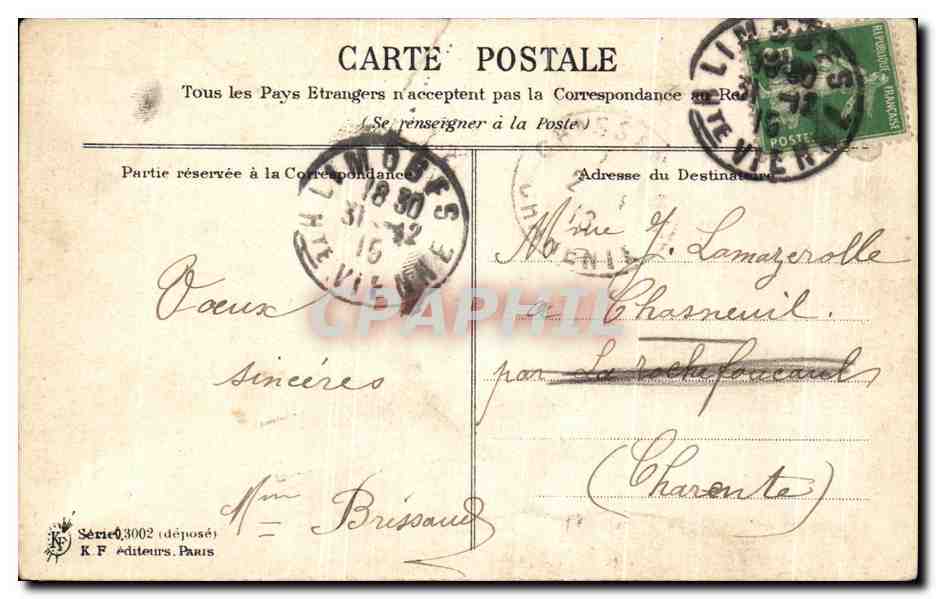 CPA Fantaisie Bonne annee — Verso