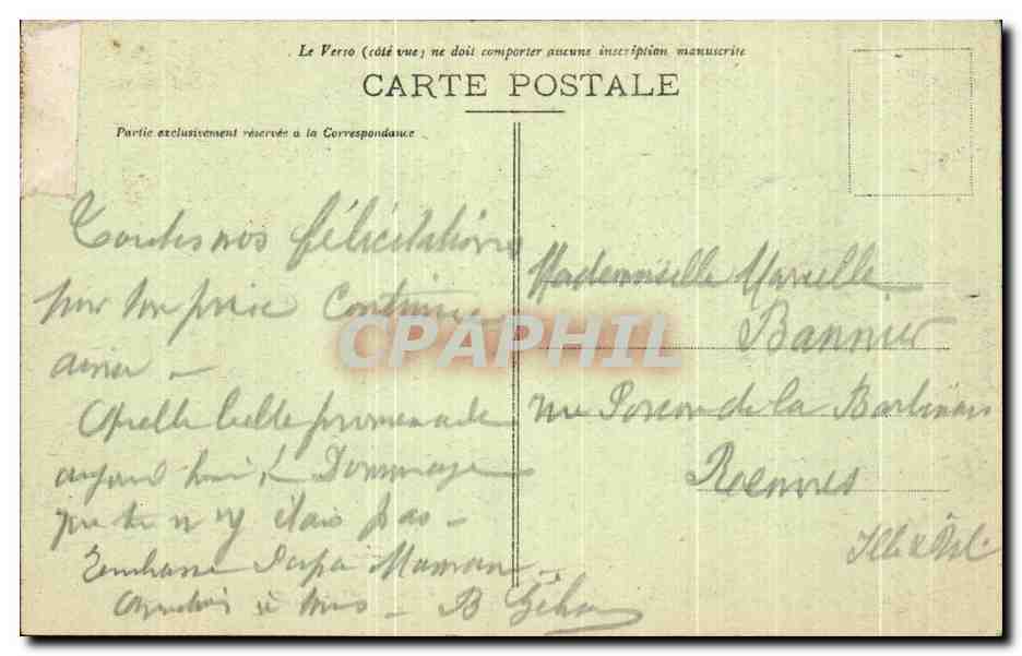 Wald von Fontainebleau — Tafel des Großen Meisters — anonymer Verlag, Nr. 114 — Rückseite