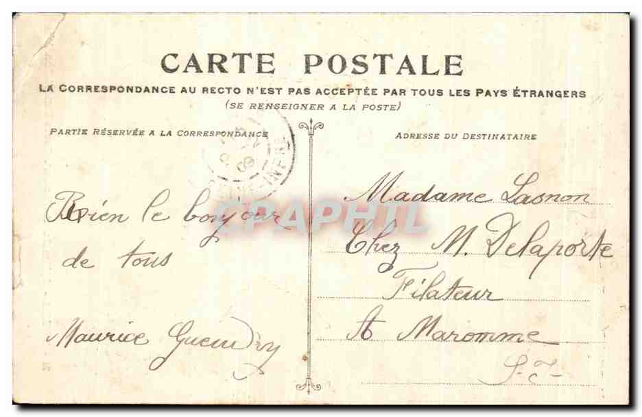 CPA Rouen Eglise Saint Vincent Portail meridional — Verso