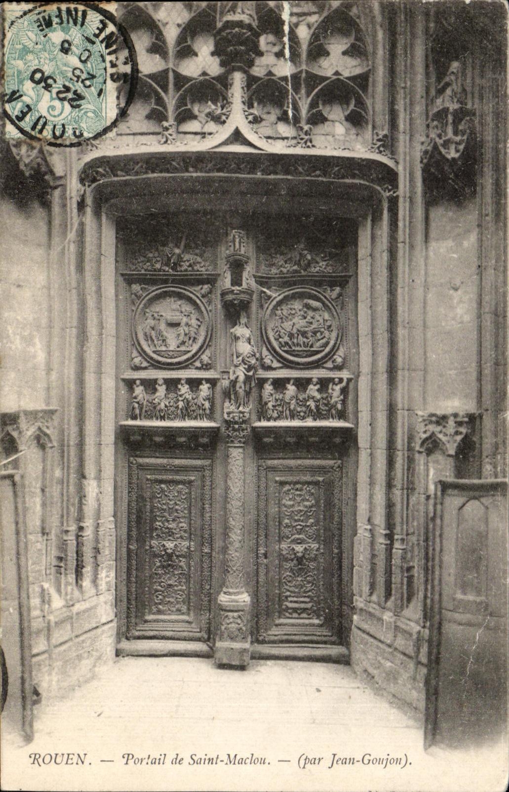 CPA Rouen Portail de Saint Maclou Jean Goujon 