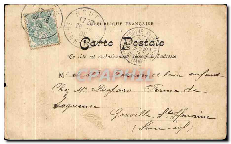 CPA Rouen Le Grand Portail de Saint Vincent  — Verso
