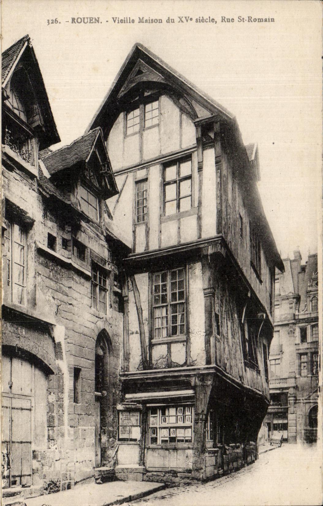 CPA Rouen Vieille Maison du 15eme Siecle Rue St Romain