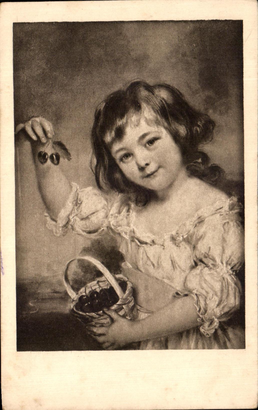 Enfant aux cerises — John Russel fec. Paris — No. 397 — éditeur Heliotin & M. B. & Co.