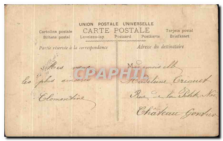 CPA Bonne Fete Enfant — Rückseite