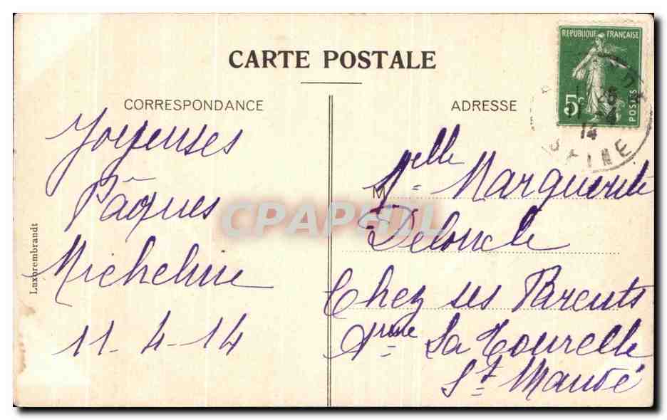 CPA Fantaisie Enfants — Rückseite
