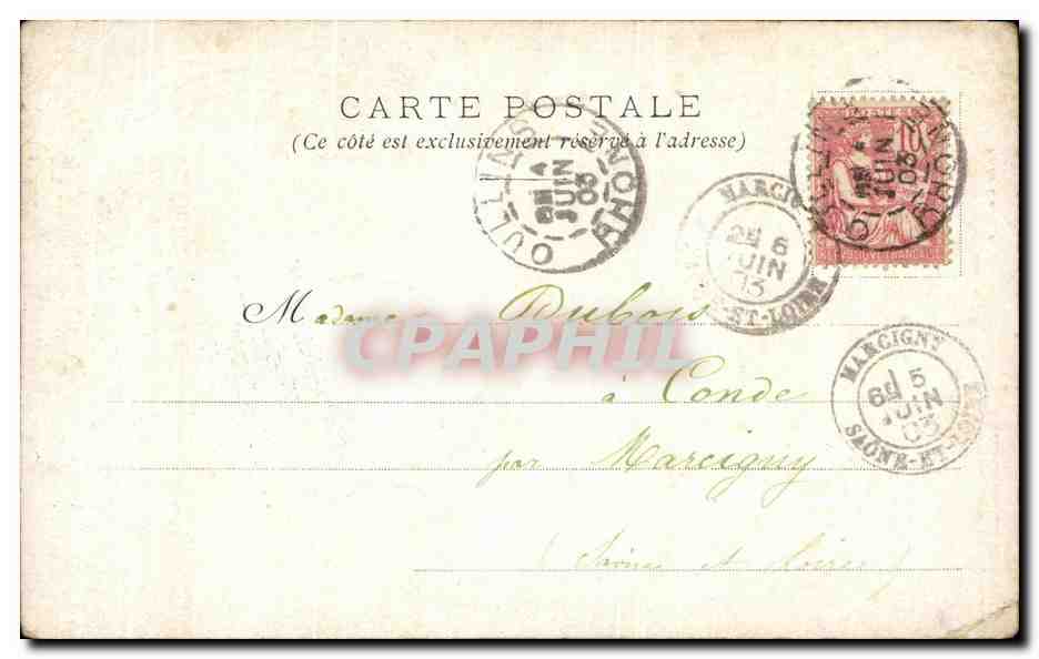 CPA Fantaisie Femme — Verso