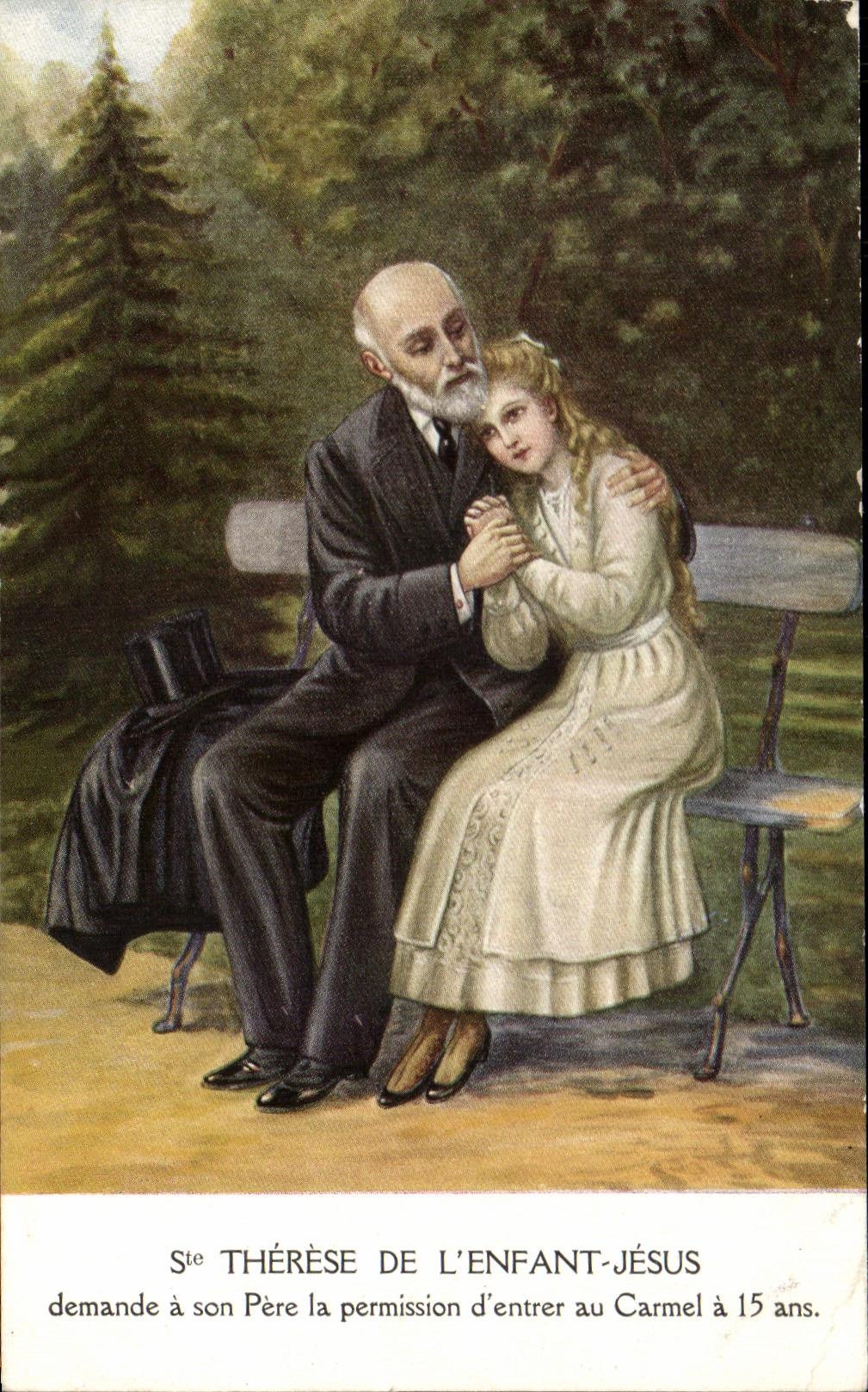 CPA Therese de L'Enfant Jesus demande a son Pere la Permission d'entrer au Carmel