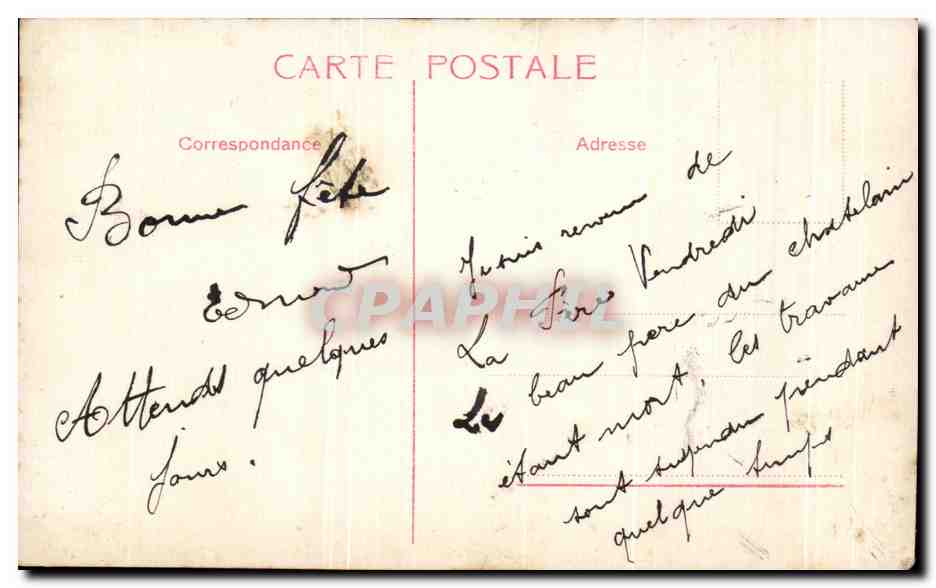 CPA Fantaisie Enfant — Verso