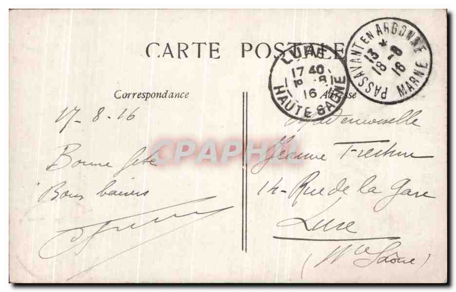 CPA Fantaisie Enfant — Verso