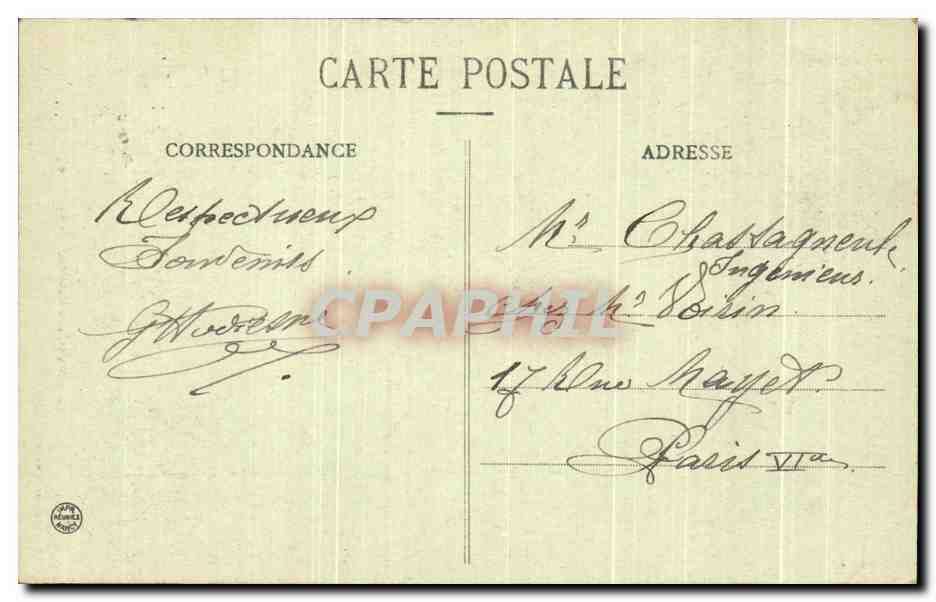 CPA Nancy Fontaine d'Amphitrite — Rückseite