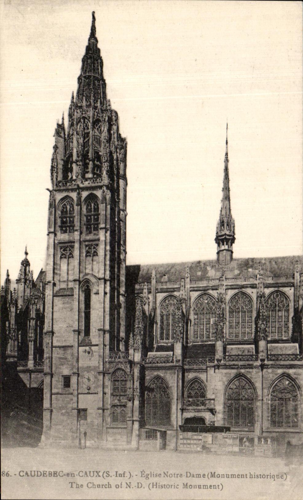 CPA Caudebec en Caux Eglise Notre Dame 