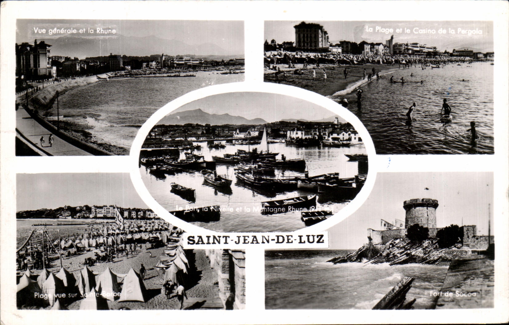 Saint-Jean-de-Luz — Vue générale, plage, port, casino et fort — Éditions Gaby