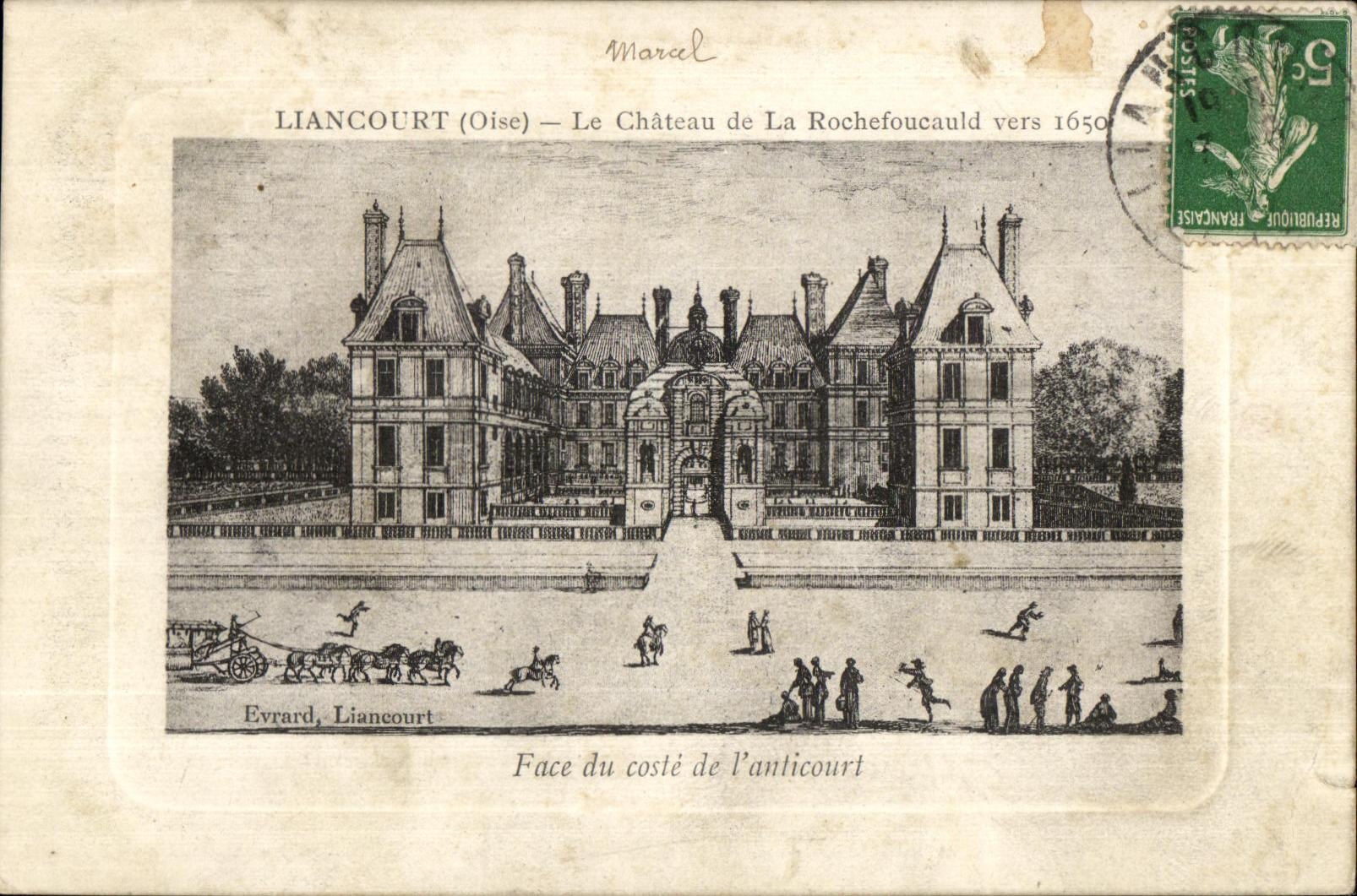 Liancourt (Oise) — Le Château de La Rochefoucauld vers 1650 — Marcal