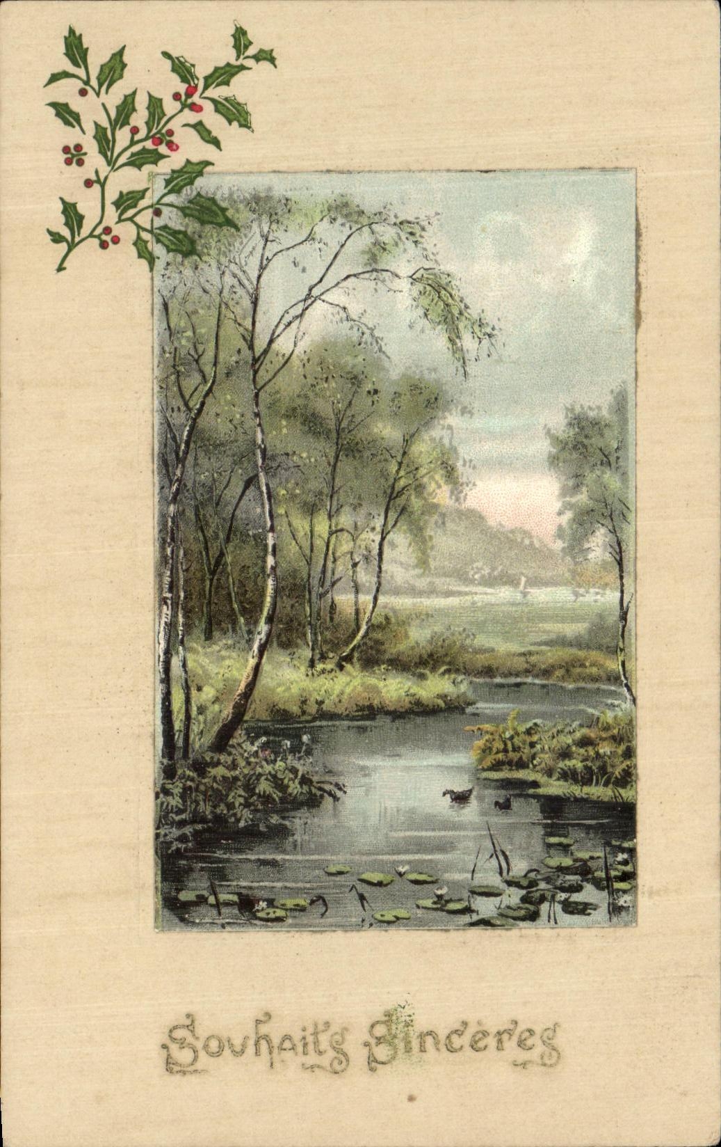 CPA Fantaisie Paysage Voeux 