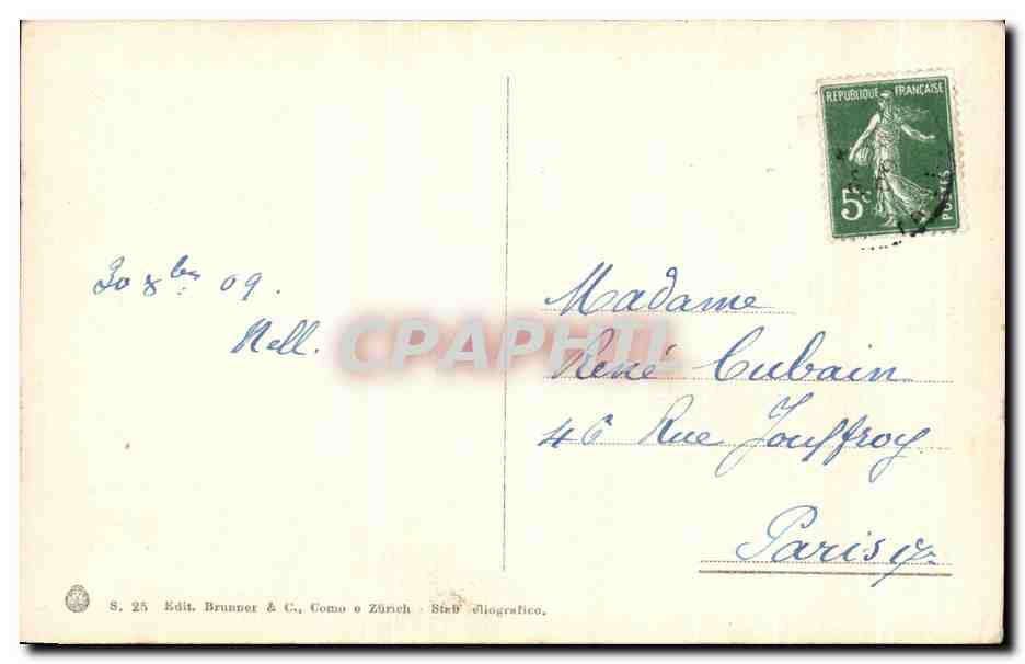 CPA Fantaisie La foret — Verso