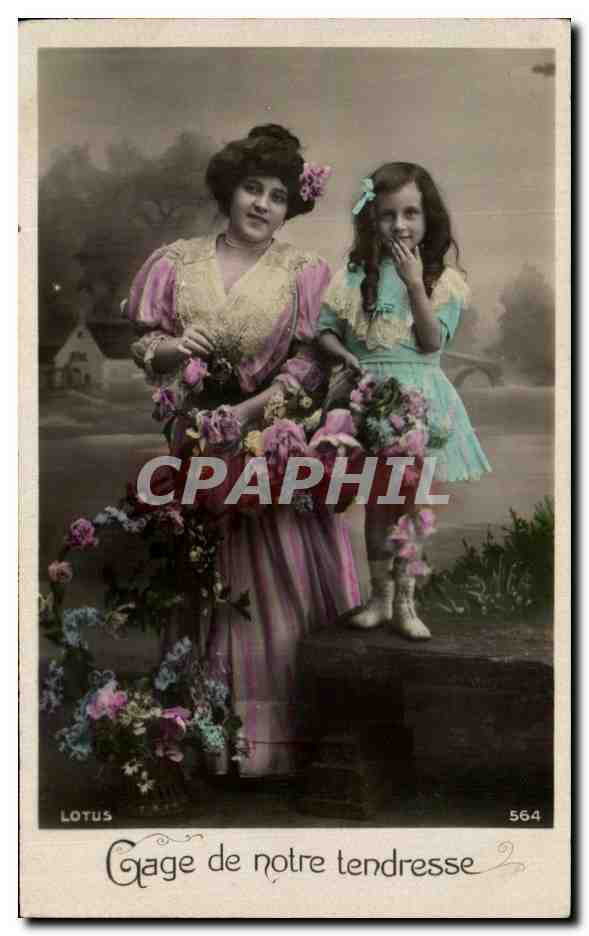 CPA Fantaisie Femme et enfant