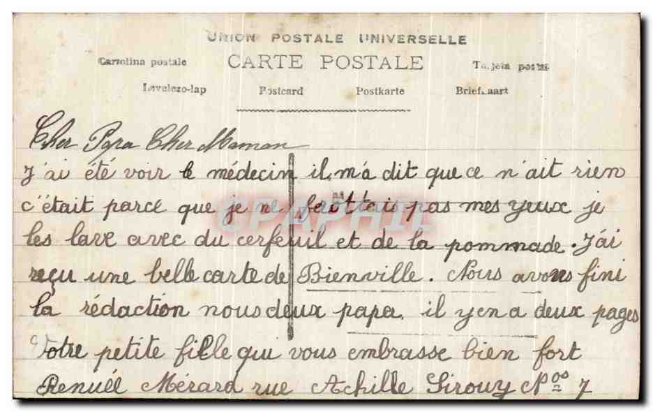 CPA Fantaisie Femme et enfant — Rückseite
