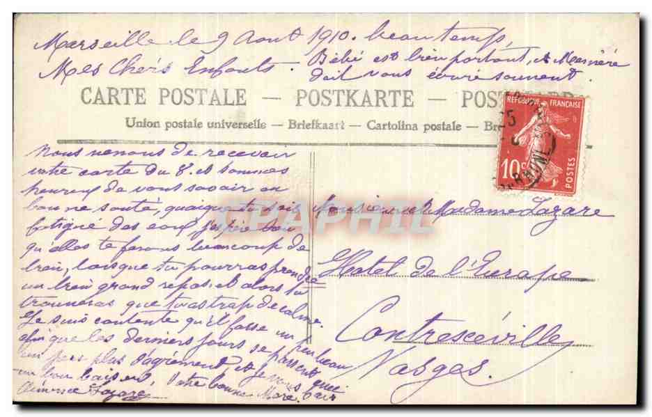 CPA Fantaisie Femme  — Rückseite