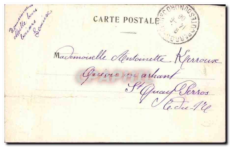 CPA Fantaisie Femme  — Rückseite
