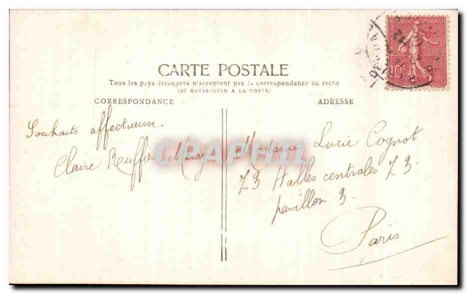 CPA Fantaisie Femme  — Rückseite