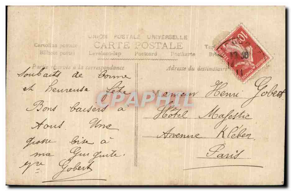 CPA Fantaisie Femme  — Rückseite