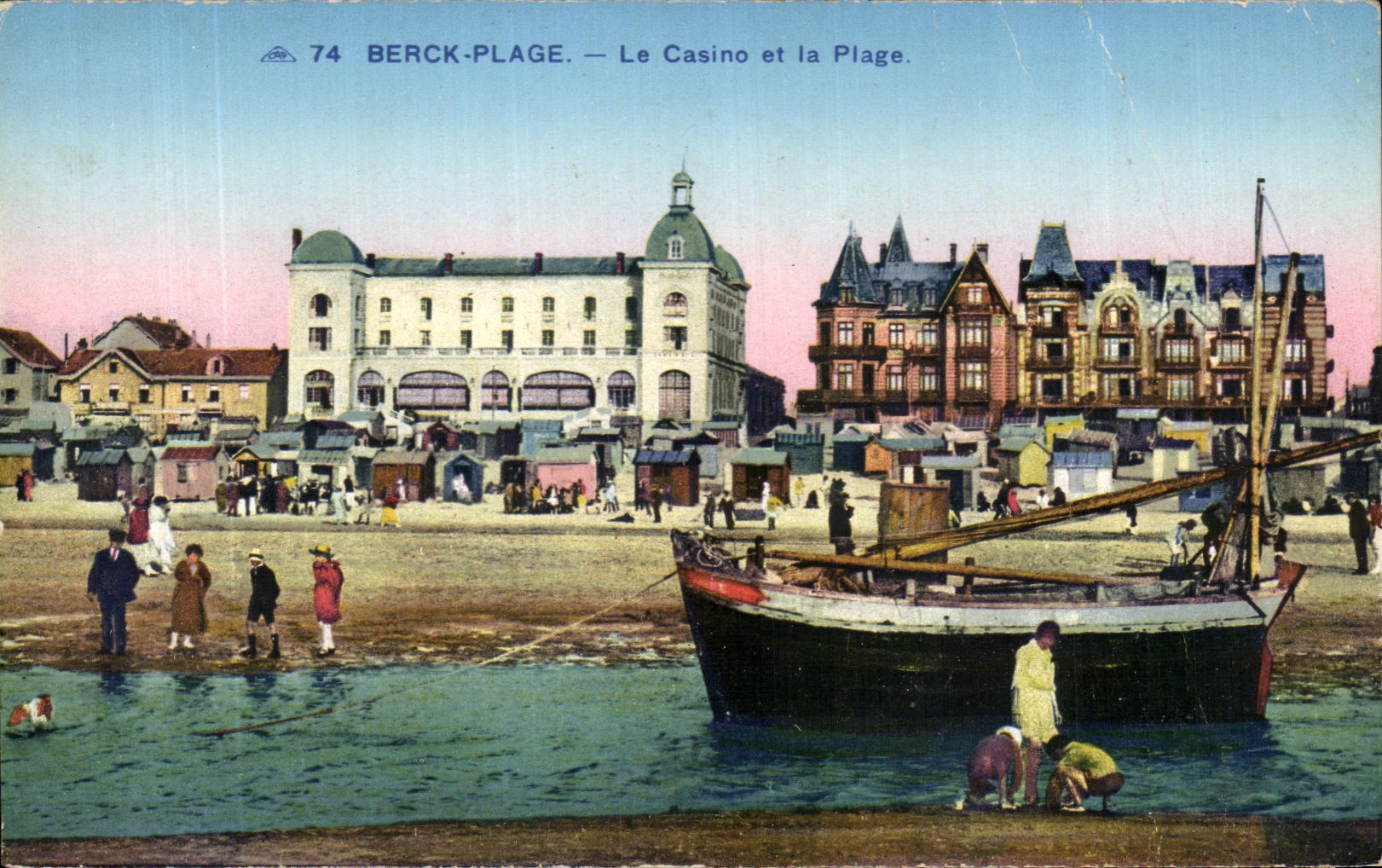 CPA Berck Plage Le Casino Et La Plage