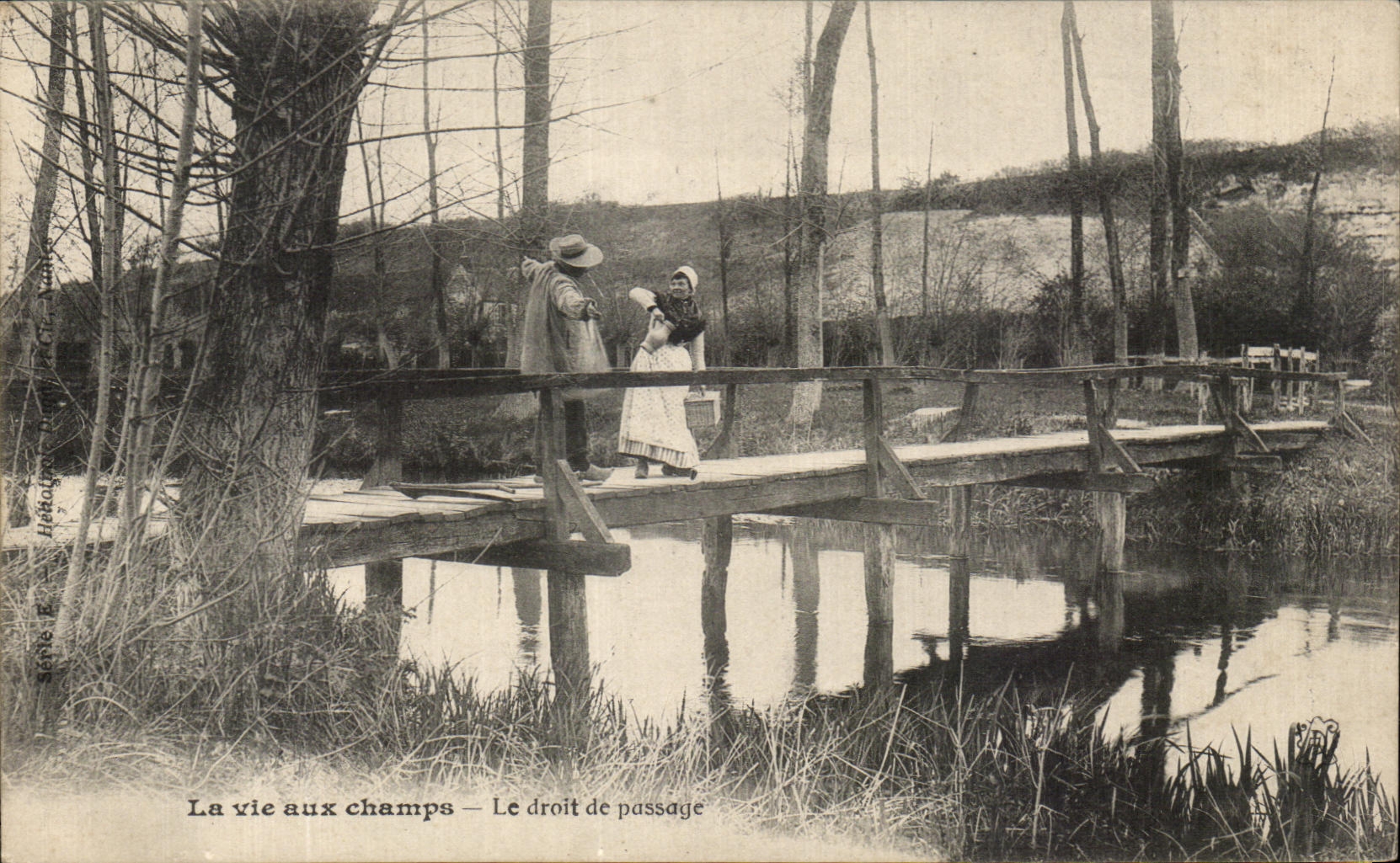CPA La Vie Aux Champs Le Droit De Passage Folklore Costume