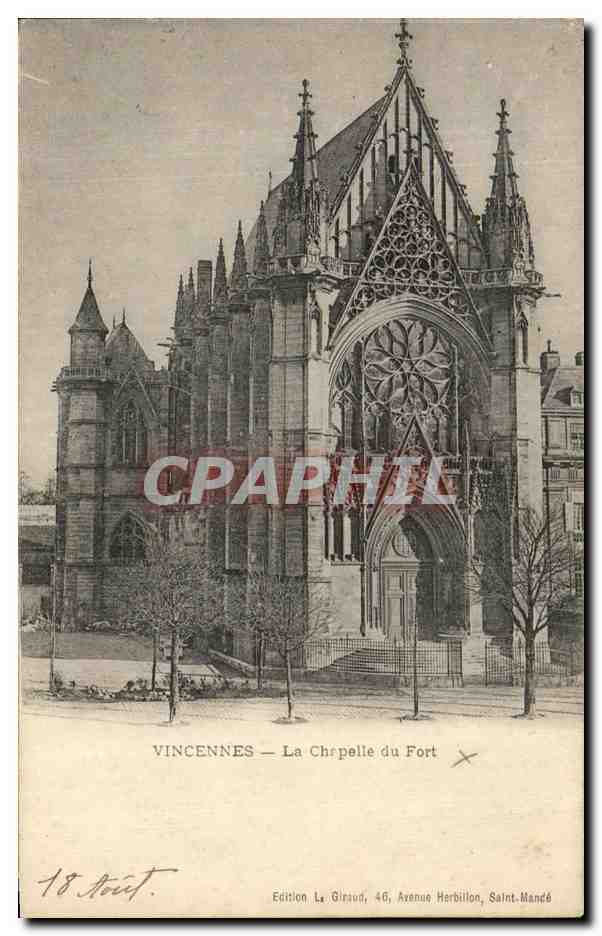 CPA Vincennes La Chapelle du Fort