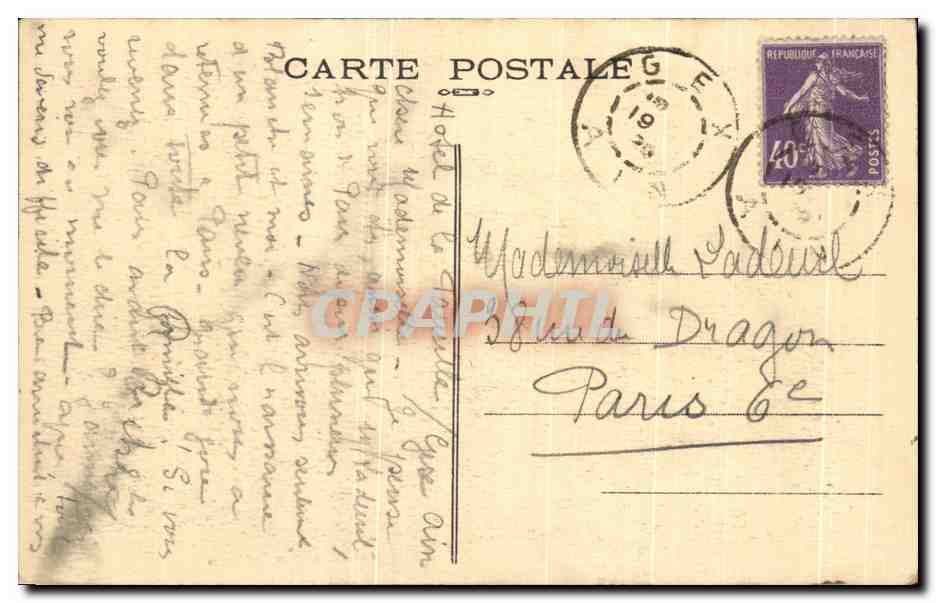 CPA La Perte du Rhone a Bellegarde Les Grosses Eaux — Rückseite