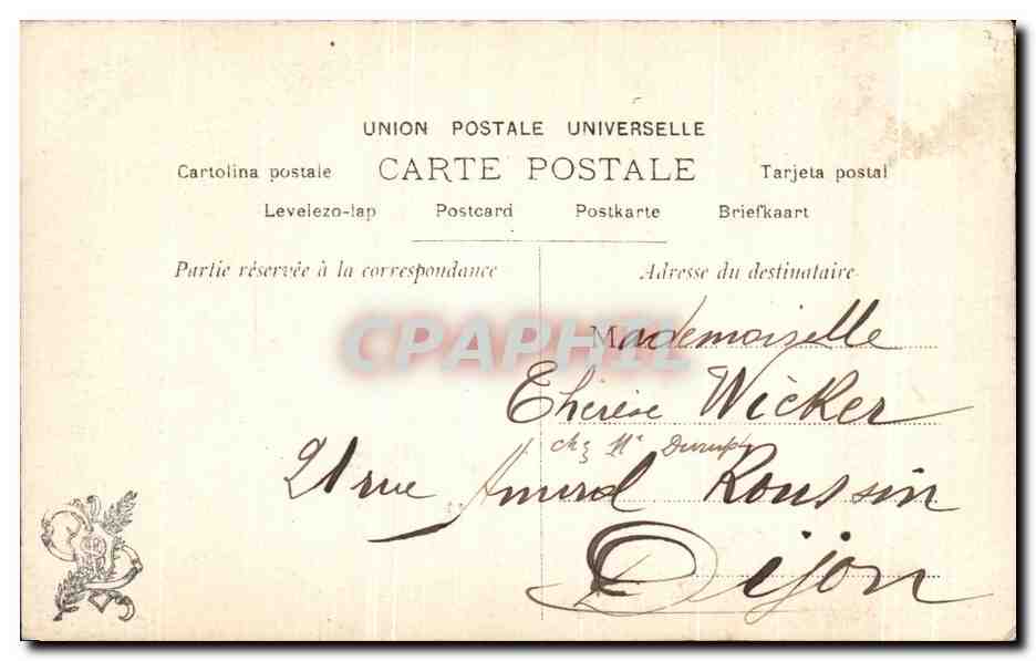CPA Salon 1903 Etcheverry Vertige — Verso