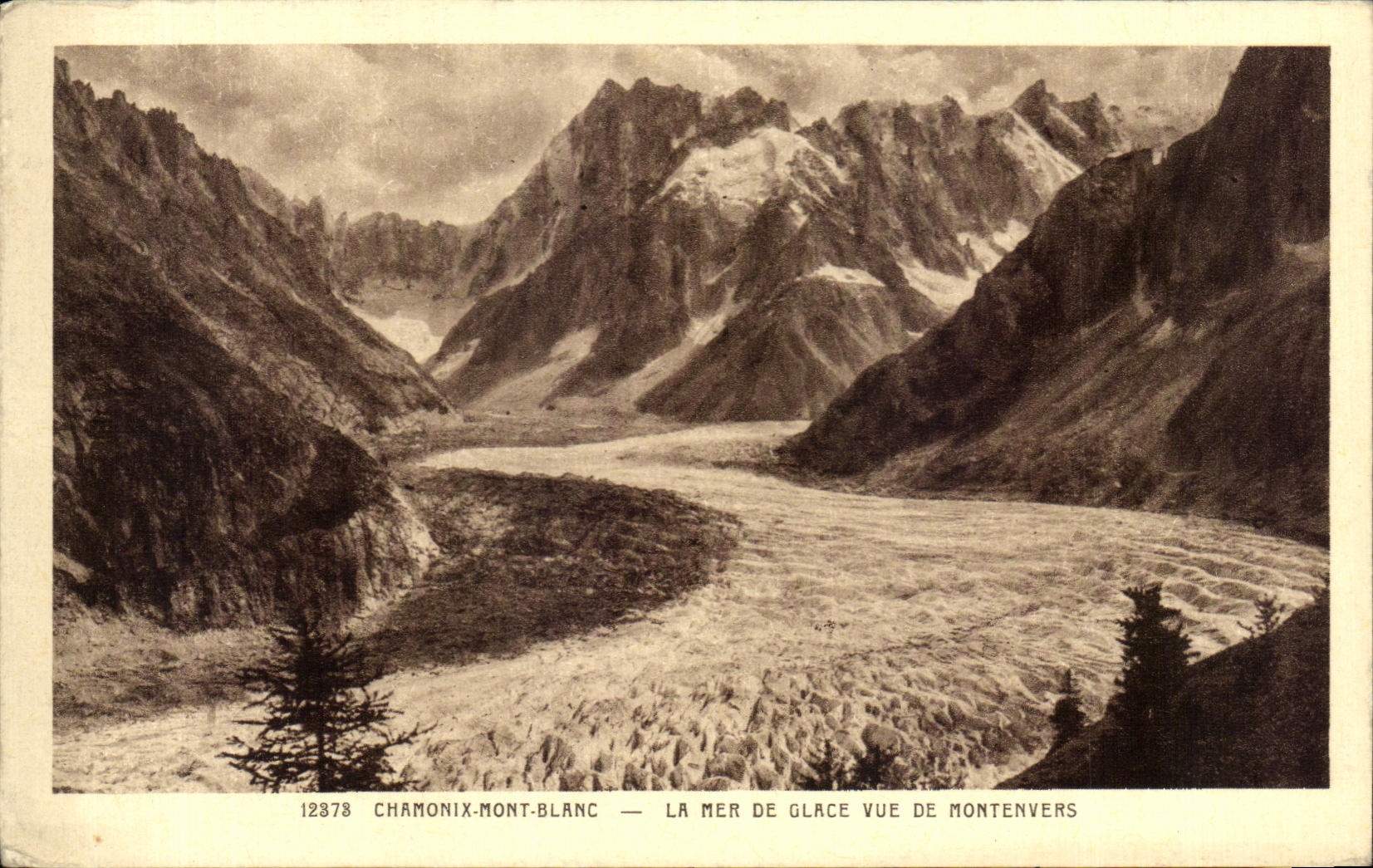 CPA Chamonix Mont Blanc La Mer De Glace Vue De Montenvers
