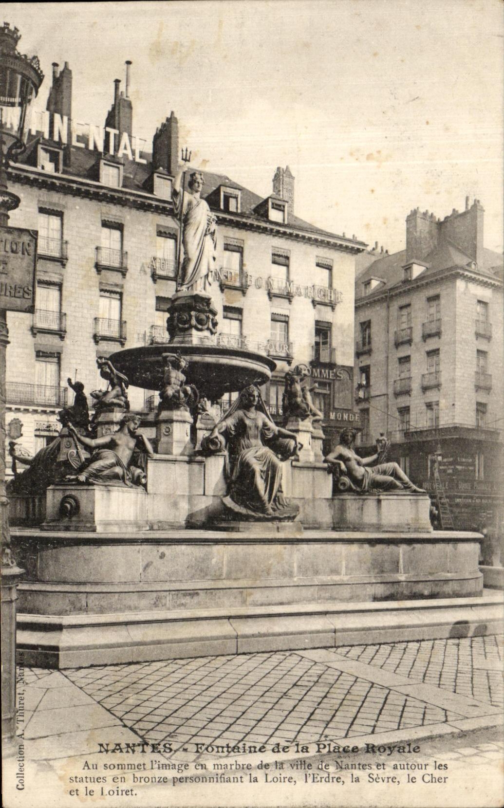 CPA Nantes Fontaine de la Place Royale 