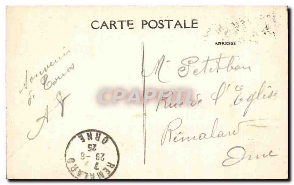 CPA Tours L'Hotel de Ville — Rückseite