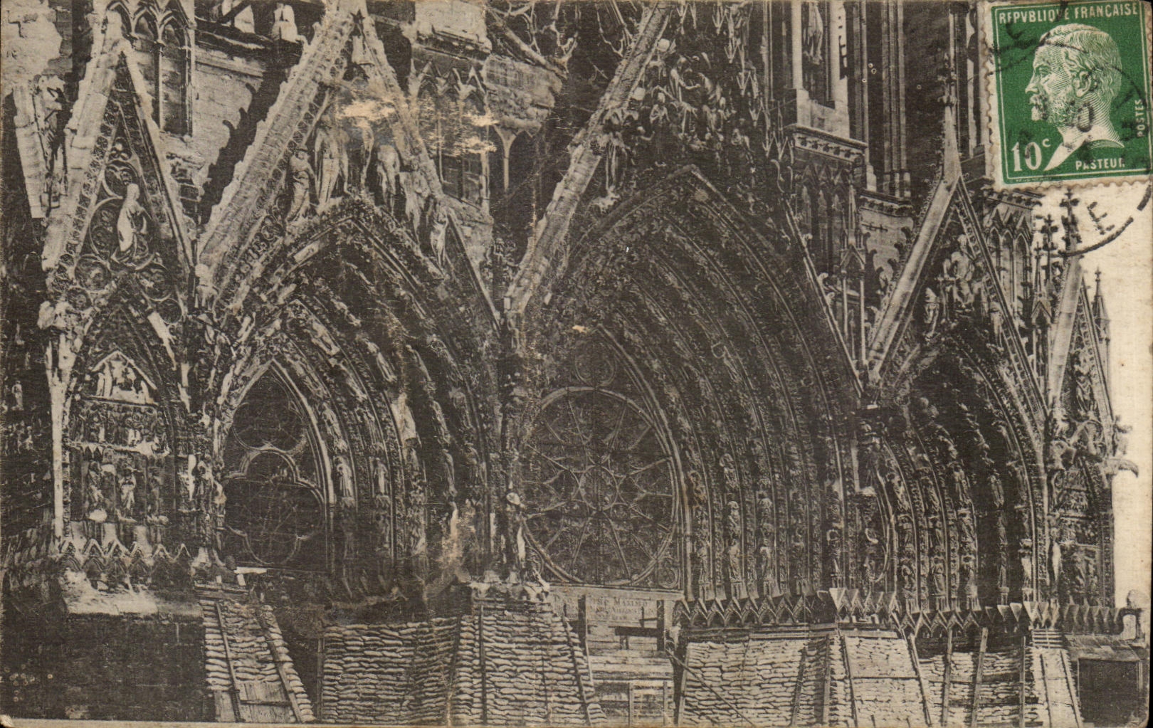 CPA Reims Portail de la Cathedrale