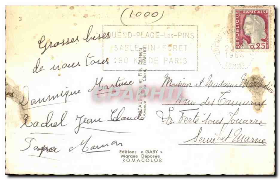 CPA Quend Plage Boulevard maritime Golf Avenue de la plage  — Back