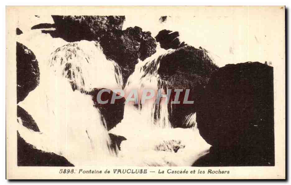 Fontaine de VAUCLUSE — La Cascade et les Rochers — Édition Rivière-Rivière (Fons)