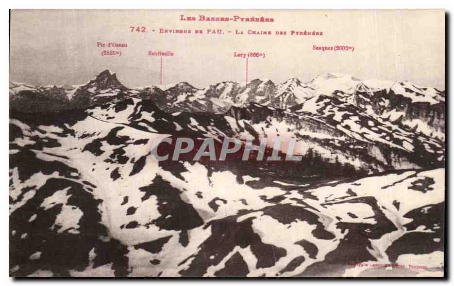 Les Basses-Pyrénées — Environ de PAU — La Chaîne des Pyrénées — n°742