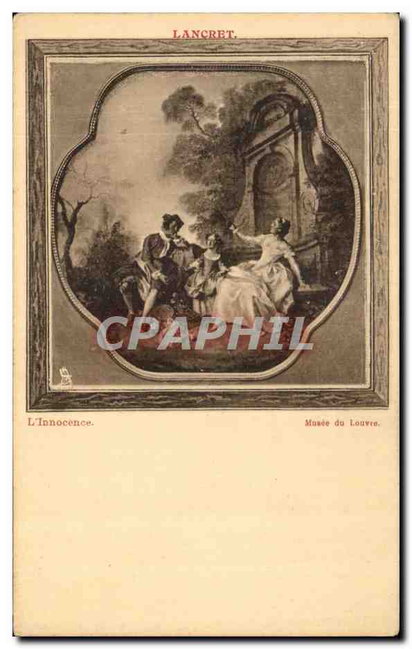 CPA Lancret L'innocence Musee du Louvre Paris