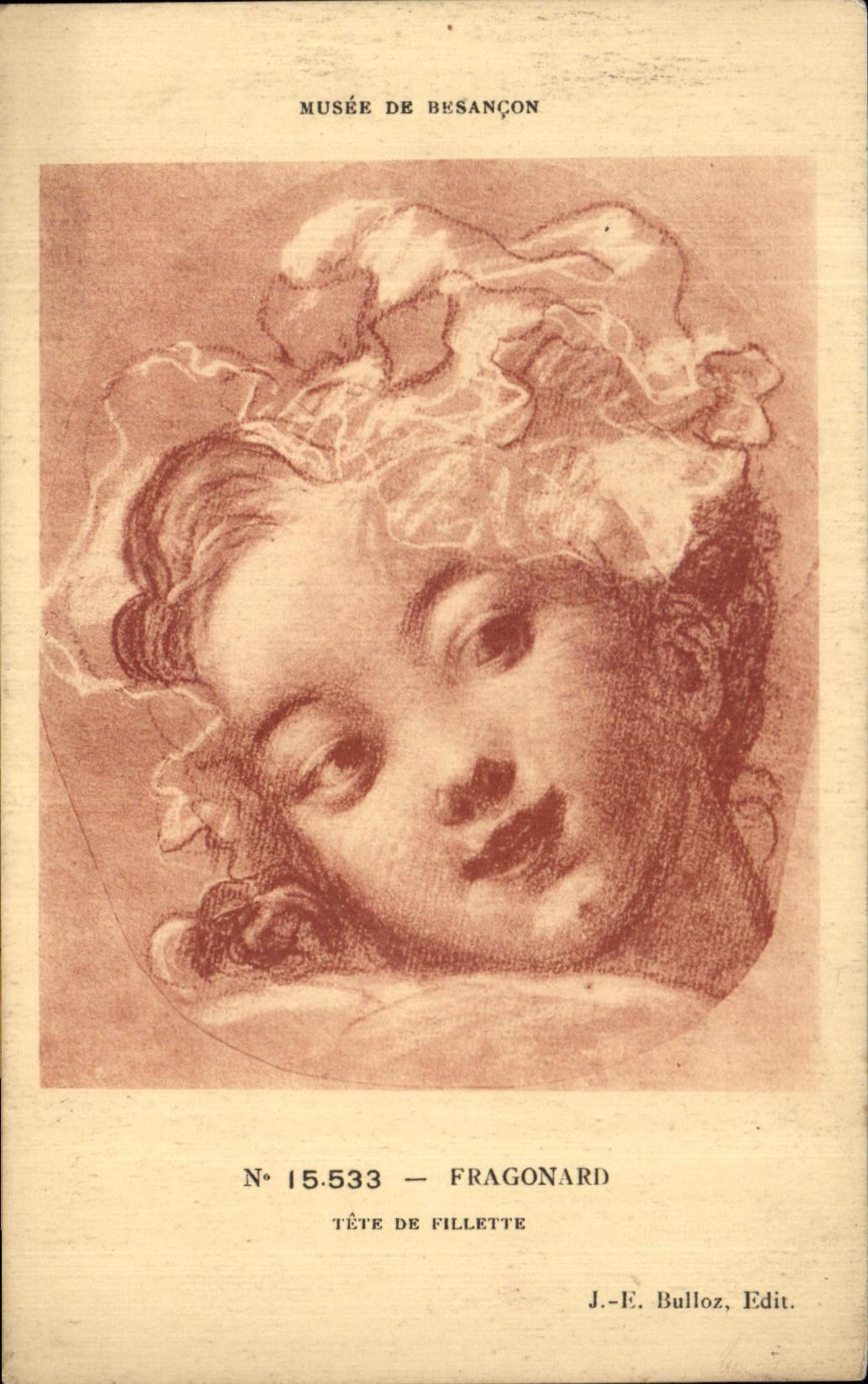 CPA Musee de Besancon Fragonard tete de fillette 