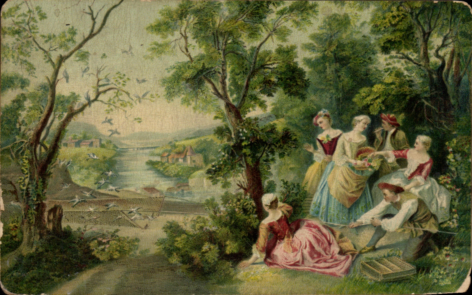 CPA Nicolas lancret Le printemps