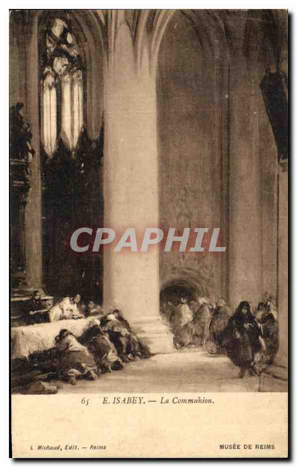 CPA Isabey La communion Musee de Reims 