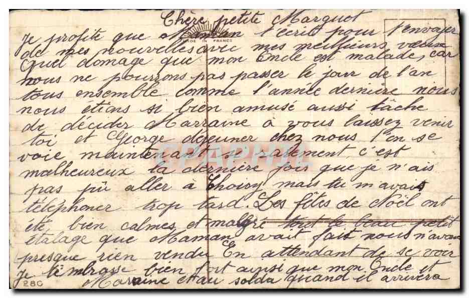 CPA Fantaisie Fleurs  — Verso